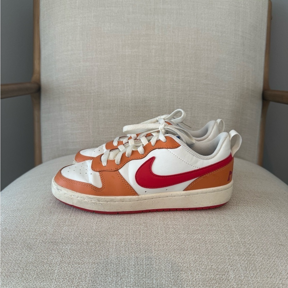 Nike Court Borough Sneakers in Orange and Red - Picture 1 of 10